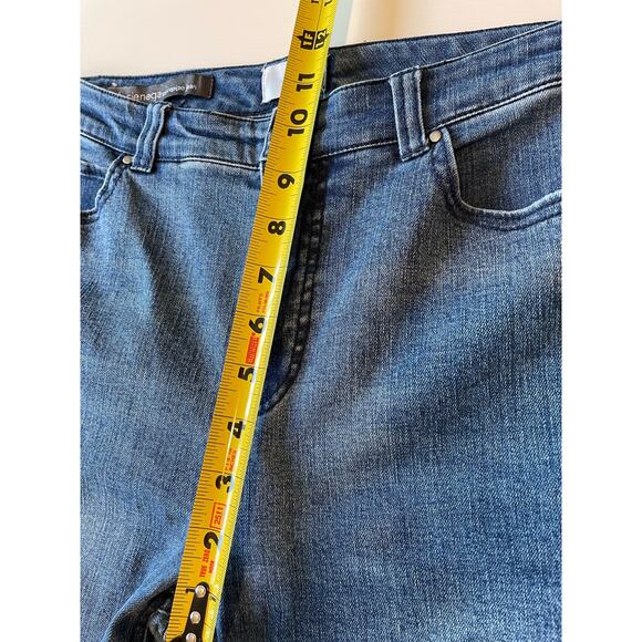 Ecru Jeans The La Cienega Stovepipe Jean Blue Med Wash Raw Fringe Hem Size 26 - Picture 9 of 12